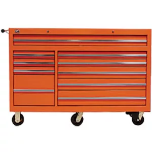 Value Series 56-Inch 10 Drawer Tool Cabinet (Orange)