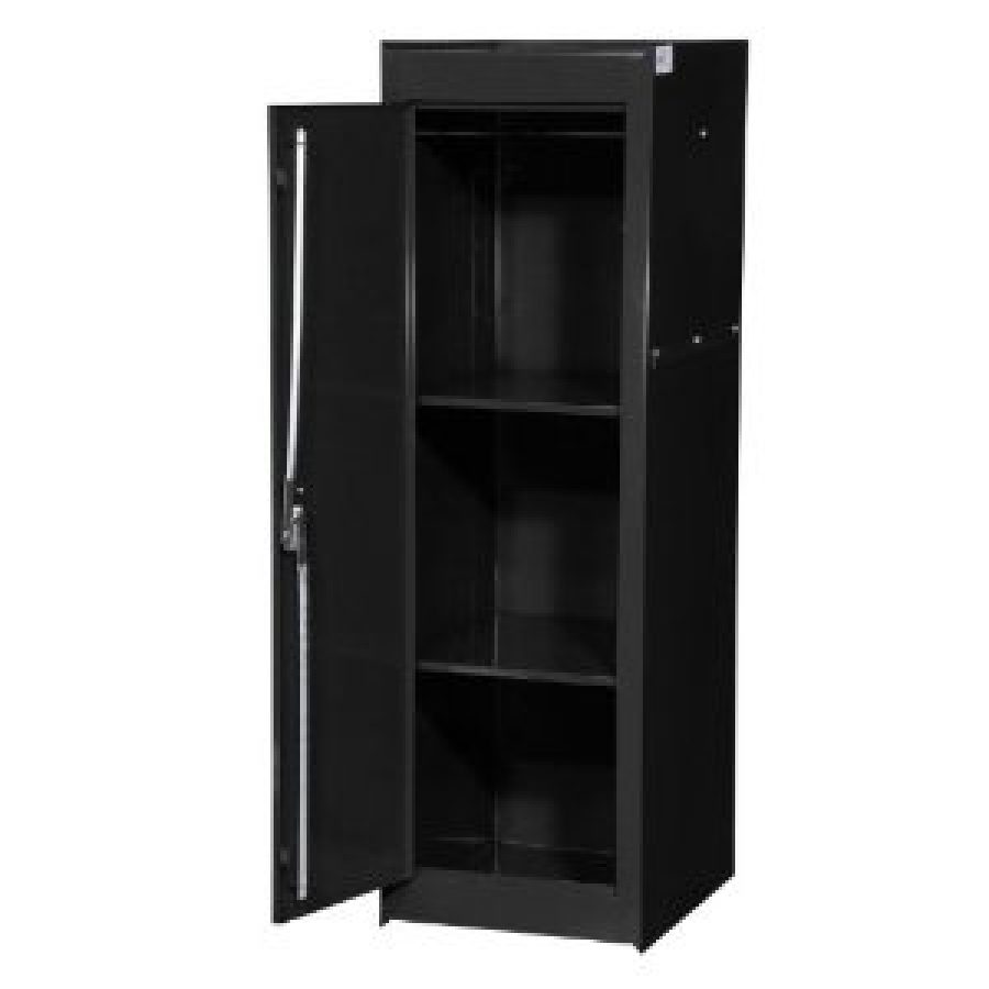 Value Series Full Side Locker Cabinet w/ 2 Fixed Shelves (Black)