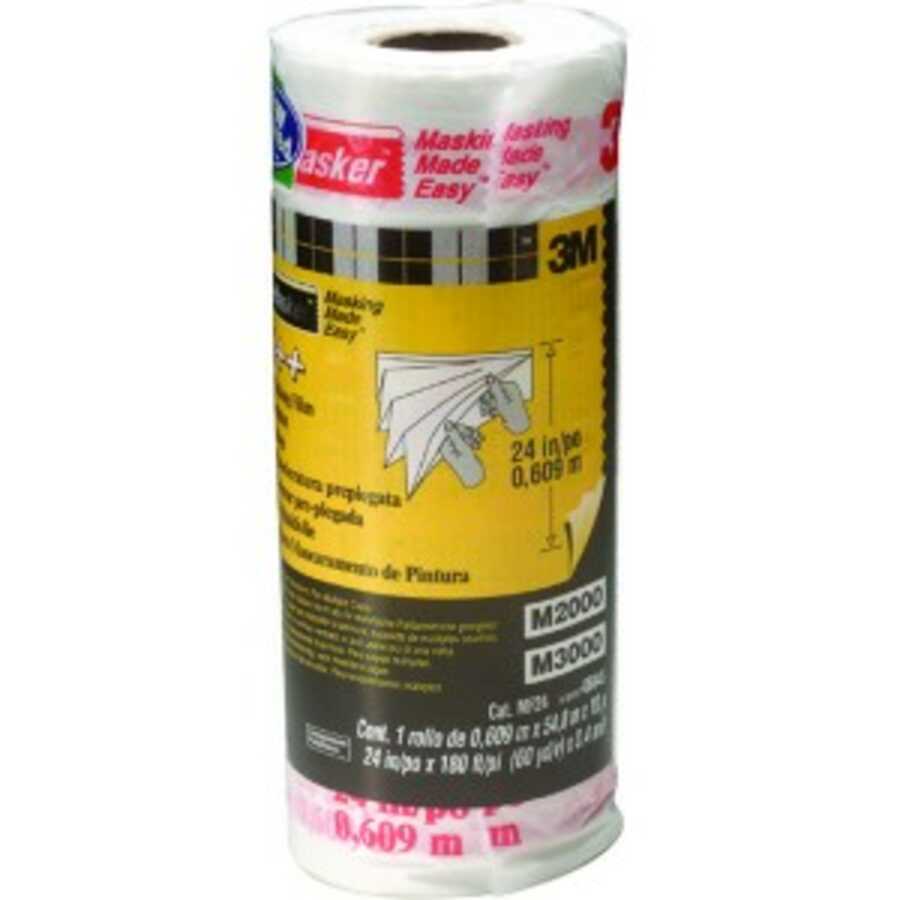 3M Hand Masker Pre-Folded Masking Film 24"x180' for Paint