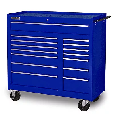 Classic Series 15 Drawer Mobile Work Cabinet (Blue)