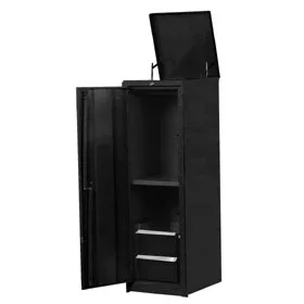 56" 2 Drawer Side Locker (Black)