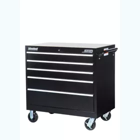 42" 5 Drawer Deep Industrial Tool Cabinet (Black)