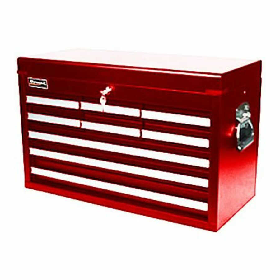 27" Professional Series 9 Drawer Top Chest Red