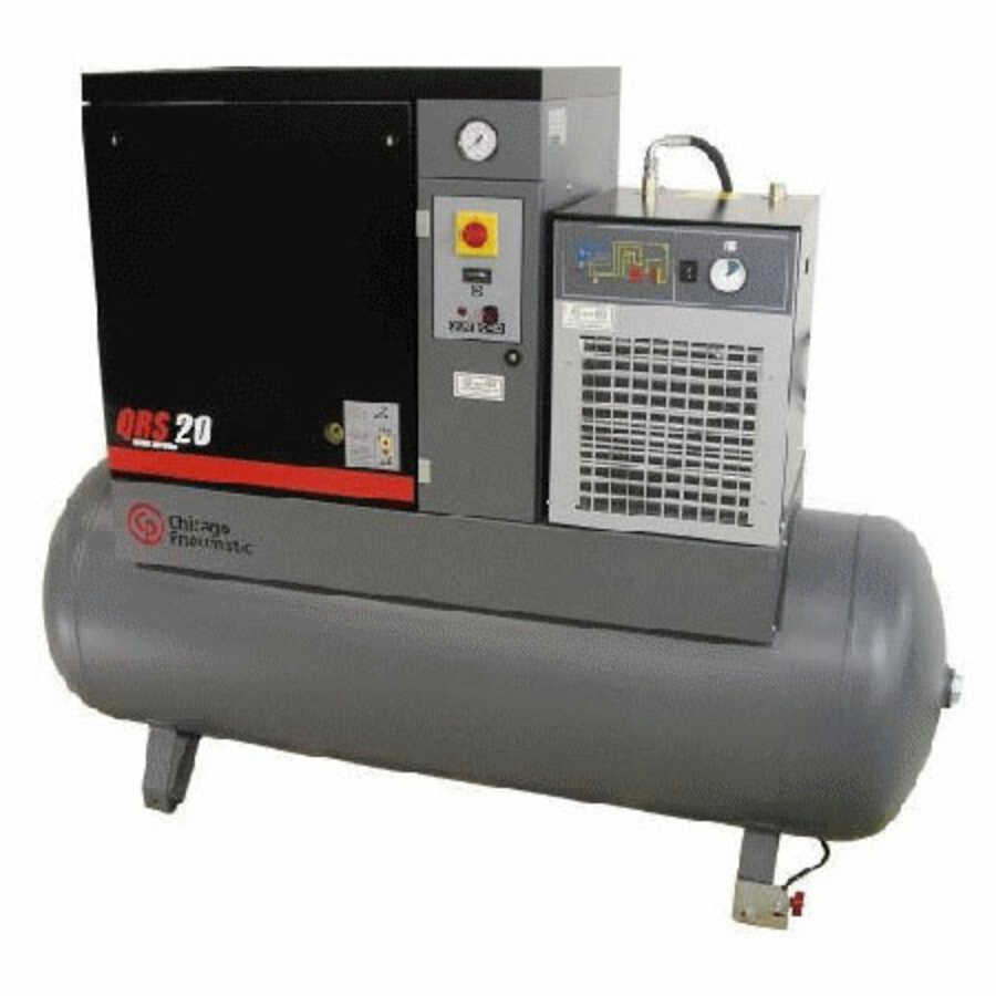 QRS20HPD-150 3-PH Stationary Rotary Screw Air Compressor 20HP, 1