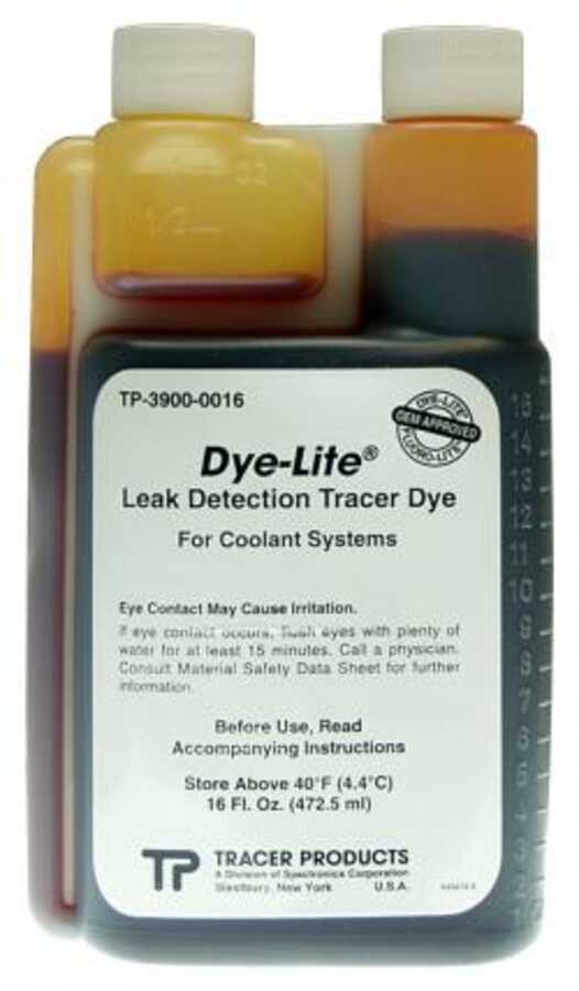 Dye LiteÂ® Coolant Auto Body Dye 16 Oz Twin Neck Tracer