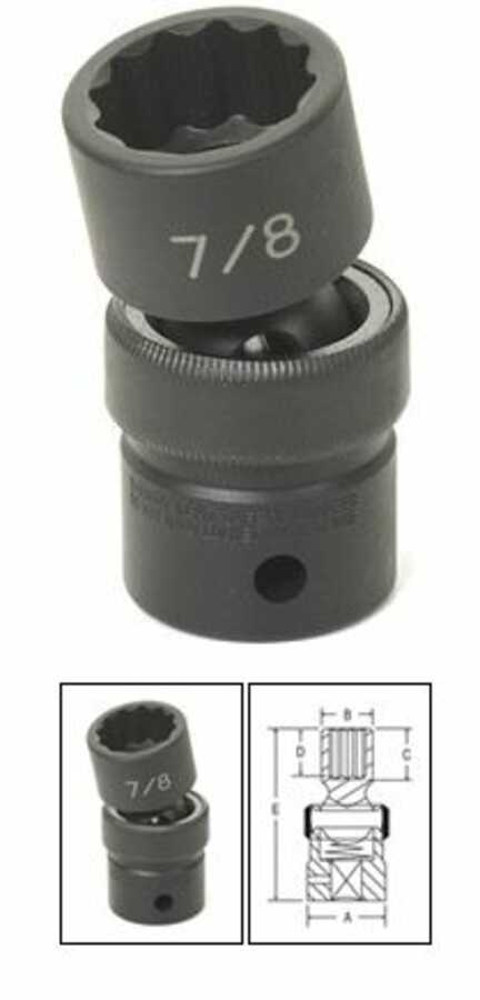 1/2" Drive x 1-1/8" Standard Universal- 12 Point Impact Socket