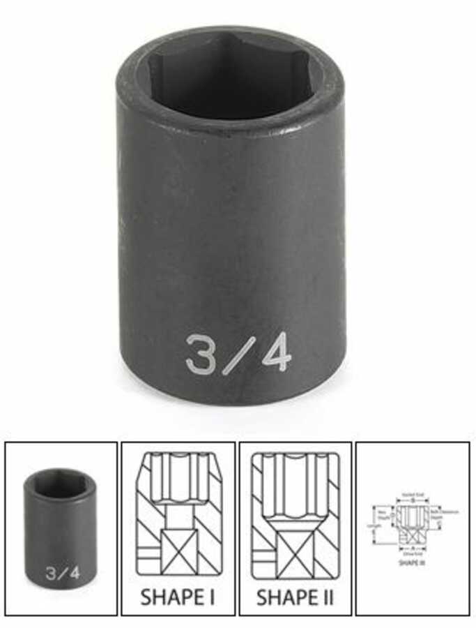 Grey Pneumatic 2060R 1/2" Drive Standard Frional Impact Socket 1-7/8 