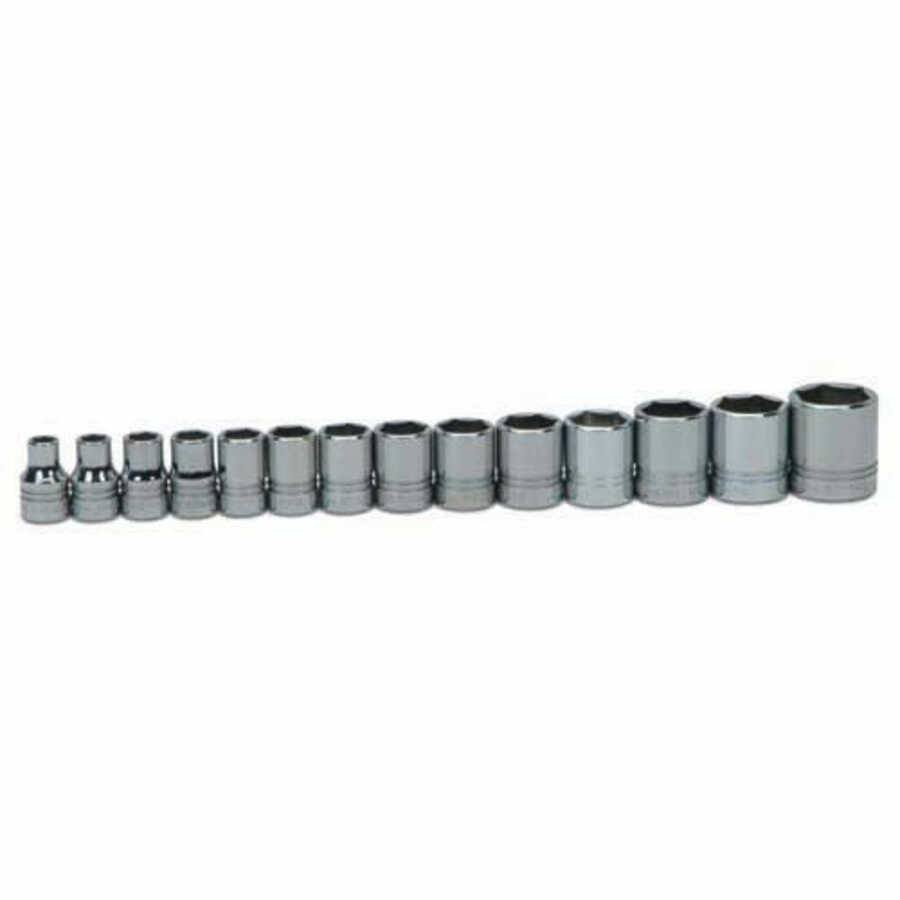 Proto 15 Piece 1/2" Drive Deep Well Impact Socket Set 6 Points 10 to 24mm Ra... 