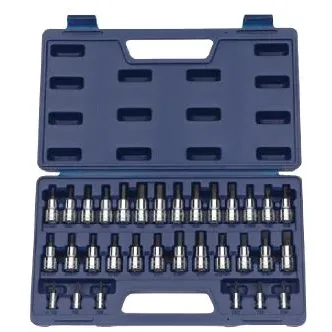 (image for) 32 pc 1/4" & 3/8" Drive -Point SAE & Metric Bit Bit Socket Set C