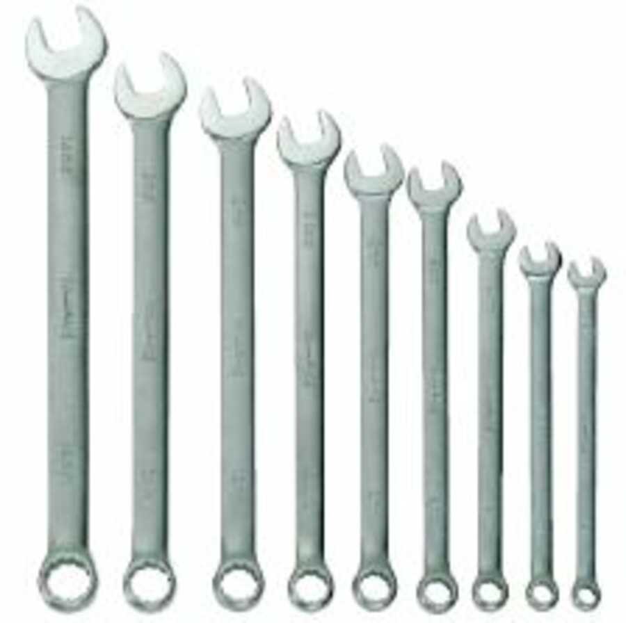 9 Piece Combination Wrench Set, 12 Point, Metric, in Vinyl Pouch