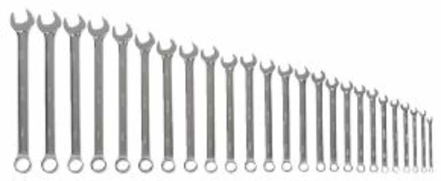 25 Piece Combination Wrench Set, 12 Point, Metric, in Vinyl Pouc