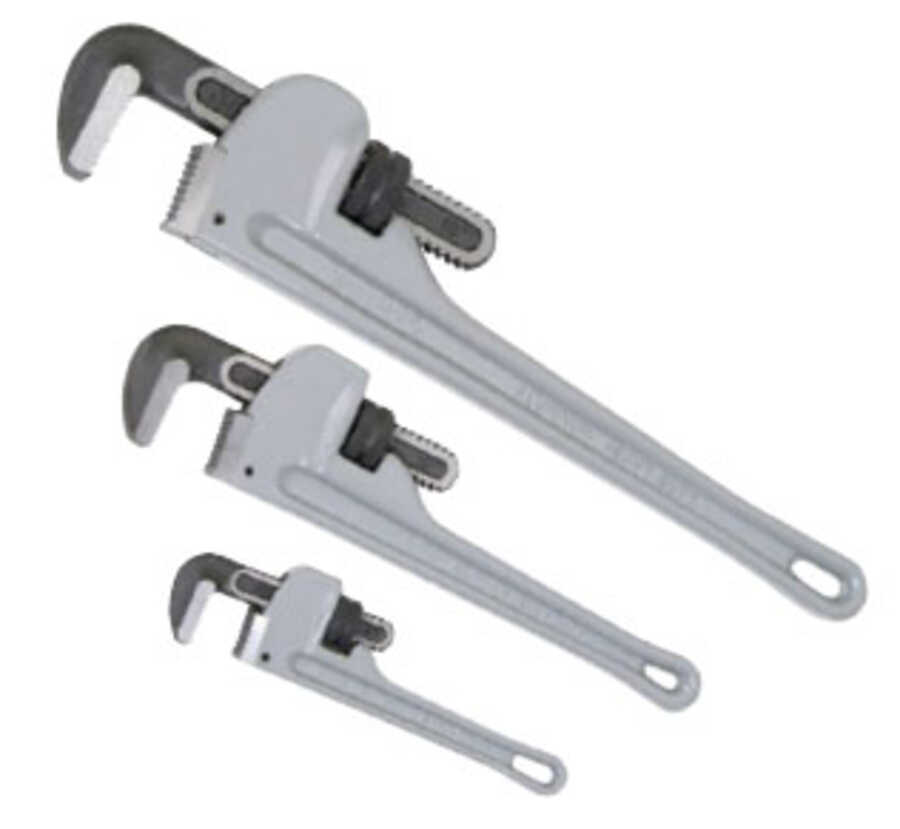 3 pc Heavy Duty Aluminum Pipe Wrench Set