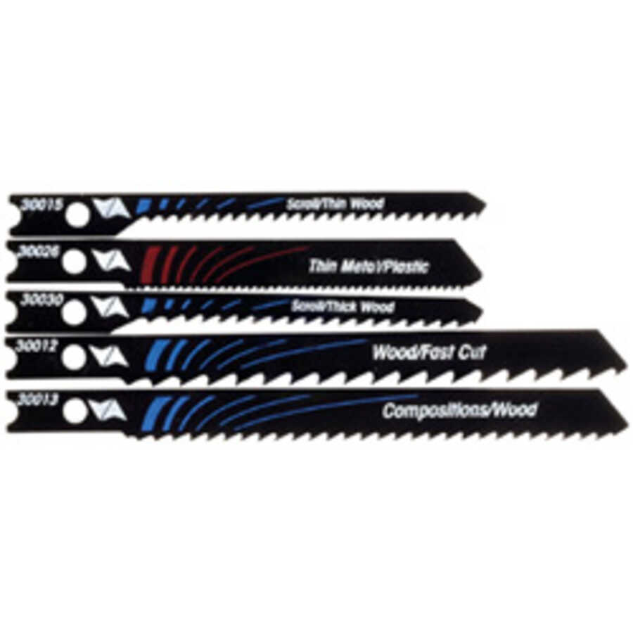 11 Piece Mixed U-Shank Jig Saw Blade Set