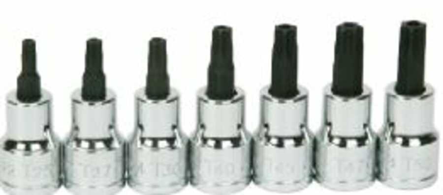 7 pc 3/8" Drive -Point Bit Tamper-Resistant Torx® Bit Socket Set