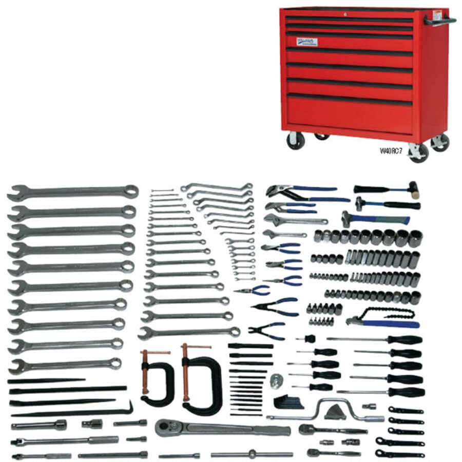 Heavy Maintenance Service Set w Tool Box 172 Pc Free Freight