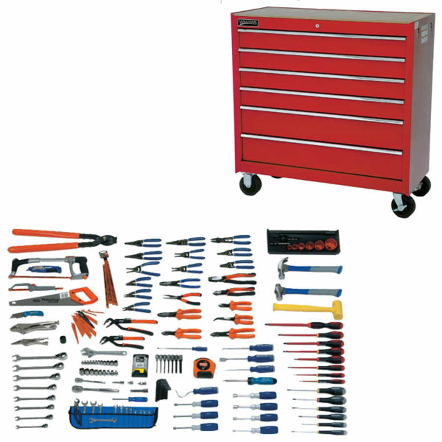 Electrical Maintenance Service Set w Tool Box 167 Pc Free Freig
