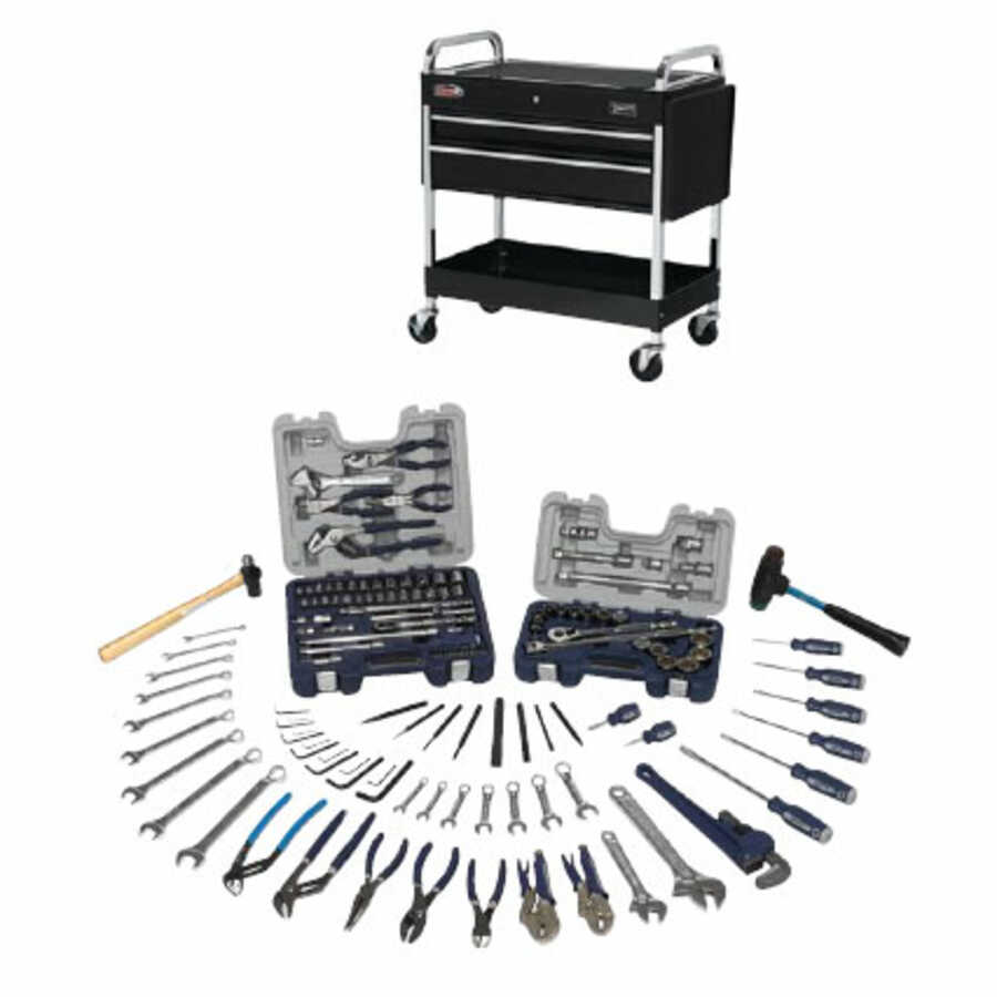 Maintenance Tool Set Tools w Service Cart 132 Pc