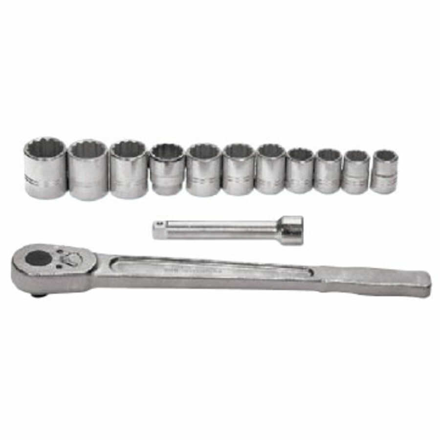 13 pc 3/4" Drive -Point SAE Shallow Socket and Drive Tool Set Pa
