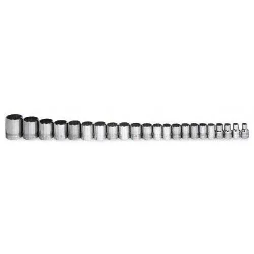 20 pc 3/8" Drive 6-Point Metric Shallow Socket Set on Rail and C (image for) 20 pc 3/8" Drive 6-Point Metric Shallow Socket Set on Rail and C
