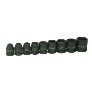 9pc 3/8” Drive Shallow Air Impact Socket Set – Metric, Impact Grade, No Brand