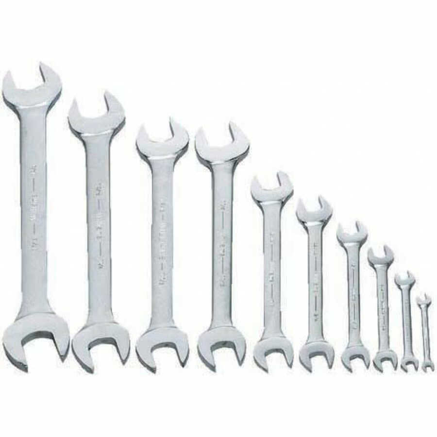 10 pc SAE Double Head Open End Wrench Set