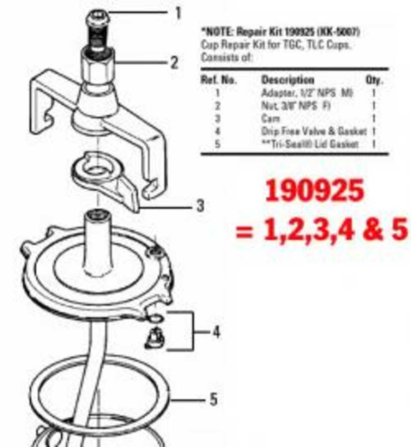 KK5007 Cup Repair Kit TGC-545