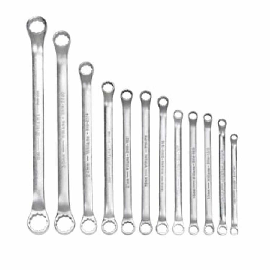 10 SIZES METRIC 5pc DOUBLE ENDED 25 DEGREE OFFSET BOX STYLE RATCHET WRENCH SET