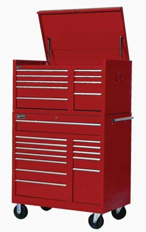 42" 13-Drawer Commercial Roll Cabinet, Red