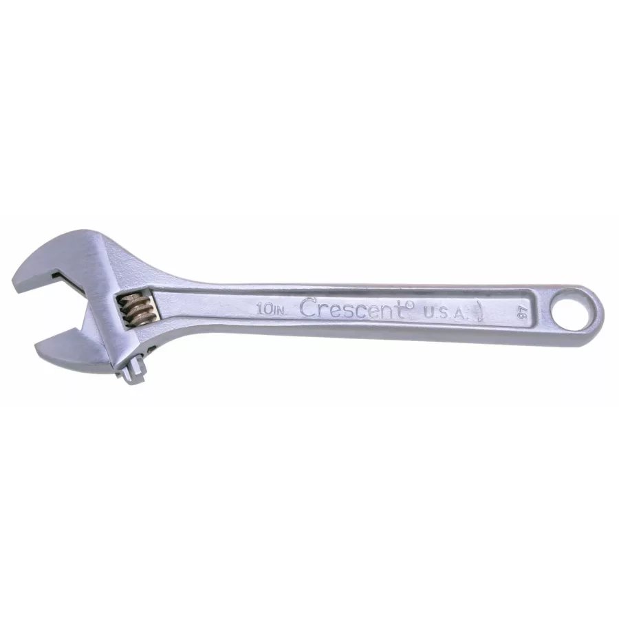 10" Chrome Finish Adjustable Wrench