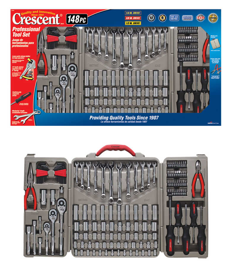 148 Piece Professional Tool Set, Crescent, Cooper Tools