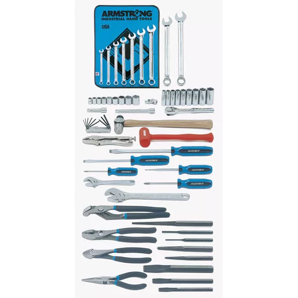 3/8 Inch Drive Basic Industrial Hand Tool Set 62 Pc