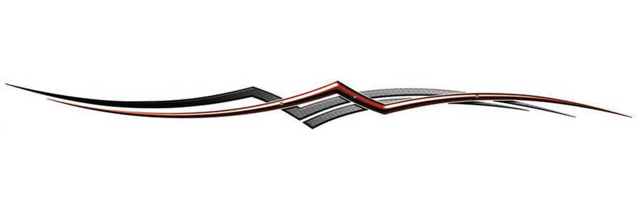 Metal Linx Grphc Kit (Fire Red) 5 1/2" x 71" Painted Pinstripe