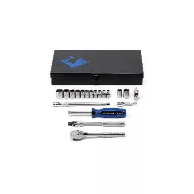 19 Piece 1/4" Drive 6 Point Socket Set
