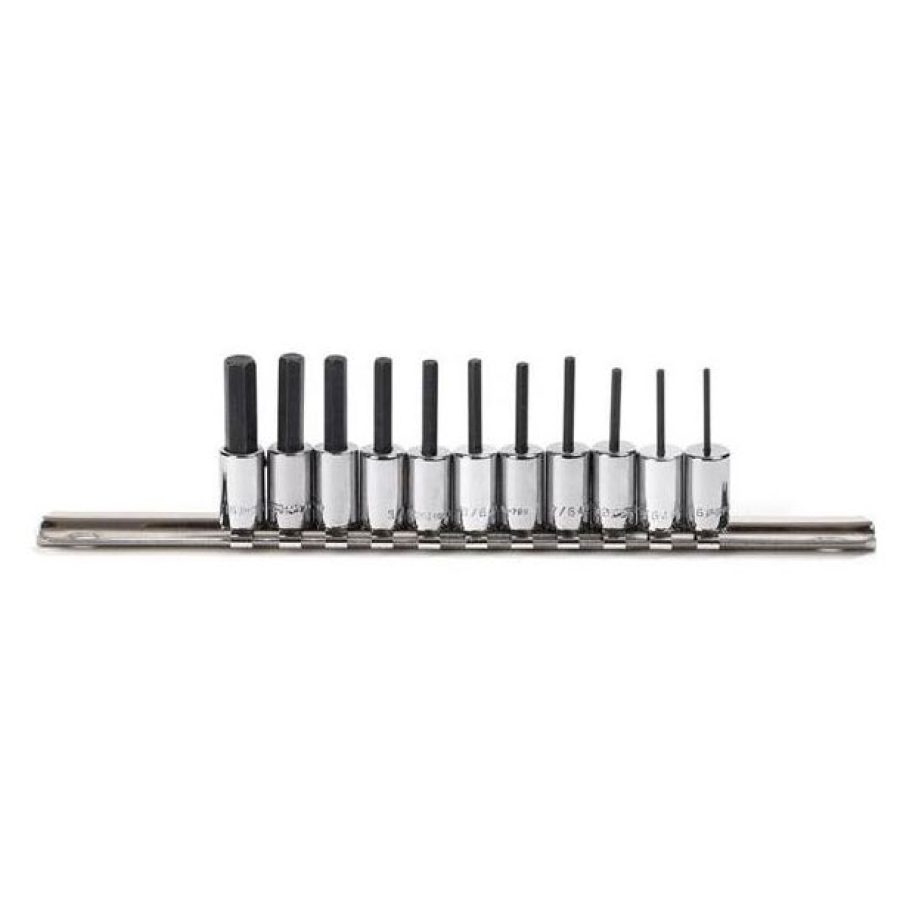 11 Piece 1/4" Drive Hex Driver Socket Set