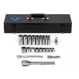 22 Piece 3/8" Drive 12 Point Socket Set with Box