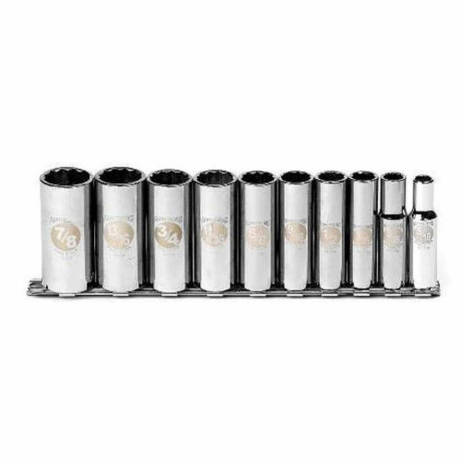 10 Piece 3/8" Drive 12 Point Socket Set