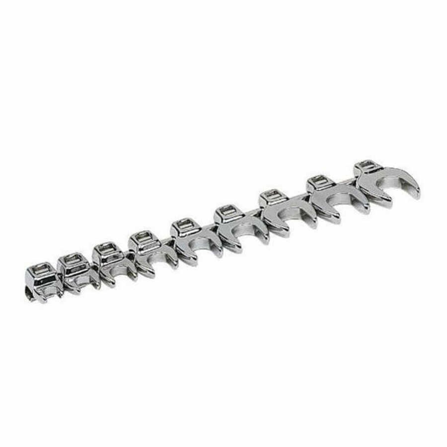 9 Piece 3/8" Drive Open End Crowfoot Wrench Set