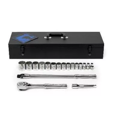 18 Piece 1/2" Drive 12 Point Socket Set