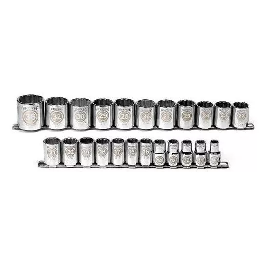 19 Piece 1/2" Drive 6 Point Socket Set