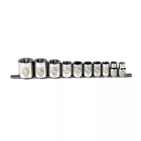 10 Piece 1/2" Drive 8 Point Socket Set