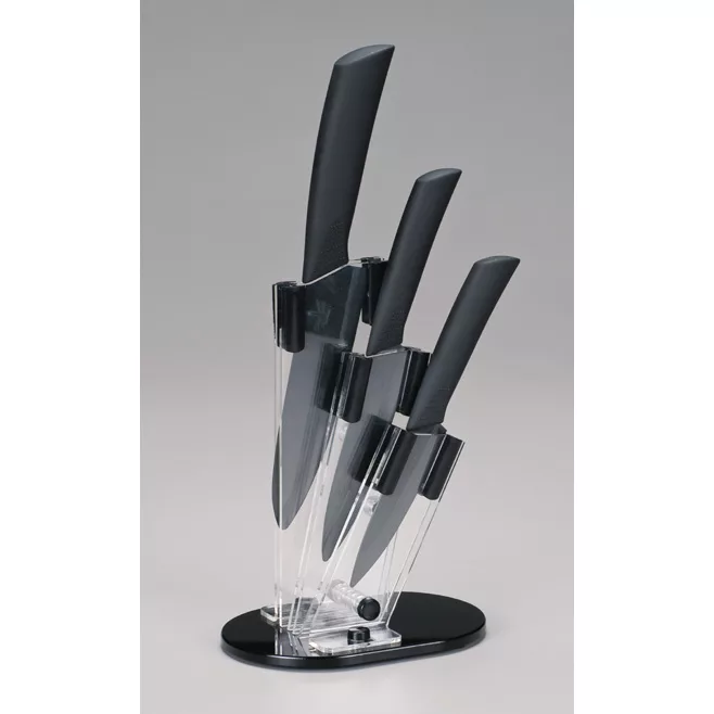 Cape Cod Collection(TM) 5 Piece Black Ceramic Cutlery Set