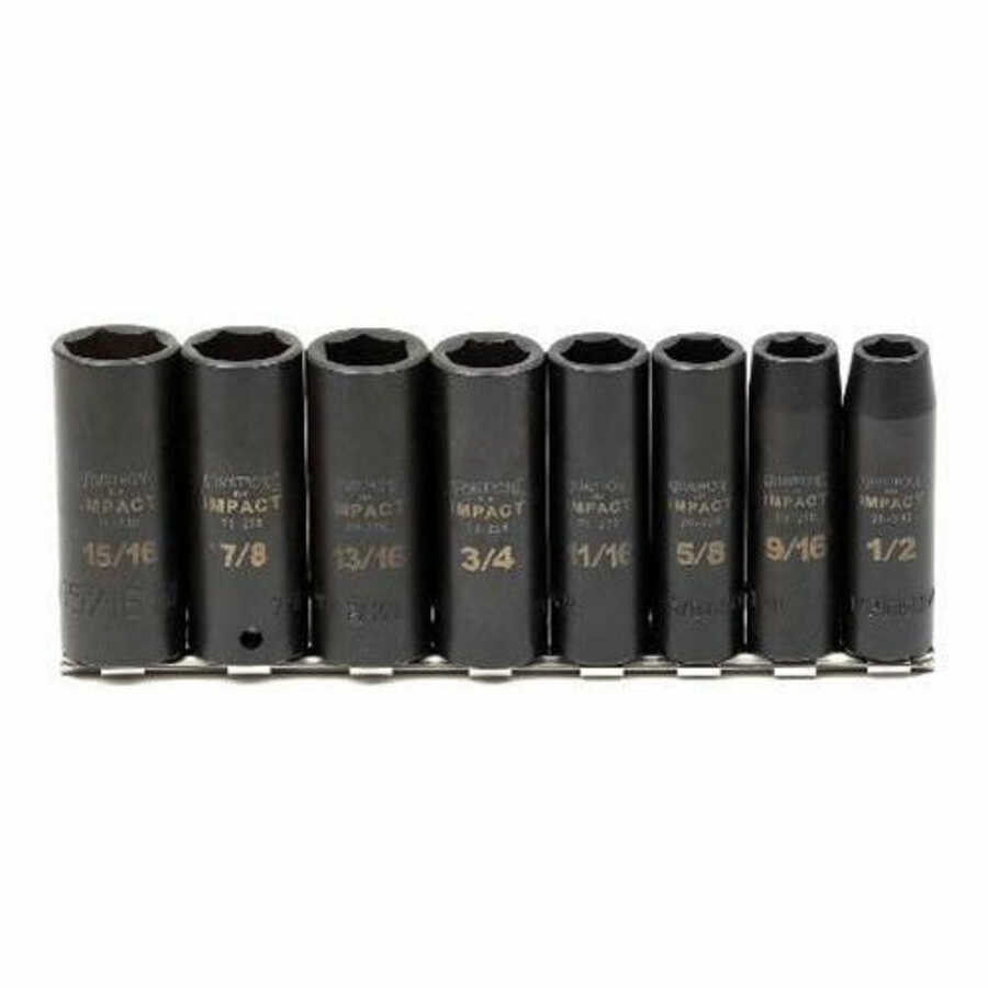 9 Piece 1/2" Drive 6 Point Armstrong Maxx Universal Impact Socke