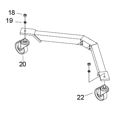 Caster Kit for 1793A Transmission Jack (image for) Caster Kit for 1793A Transmission Jack