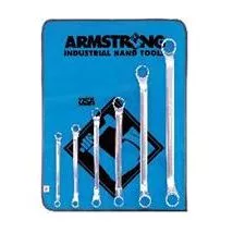6 Piece 12 Point Full Polish 45 Degree Offset Box Wrench Set