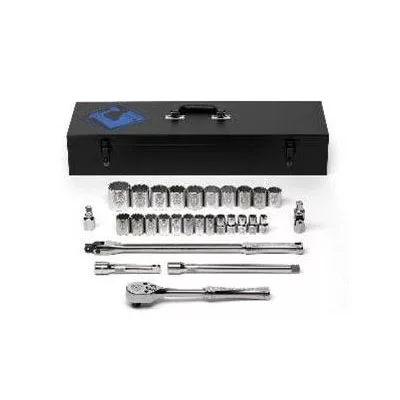 29 Piece 1/2" Drive 12 Point Metric Socket Set