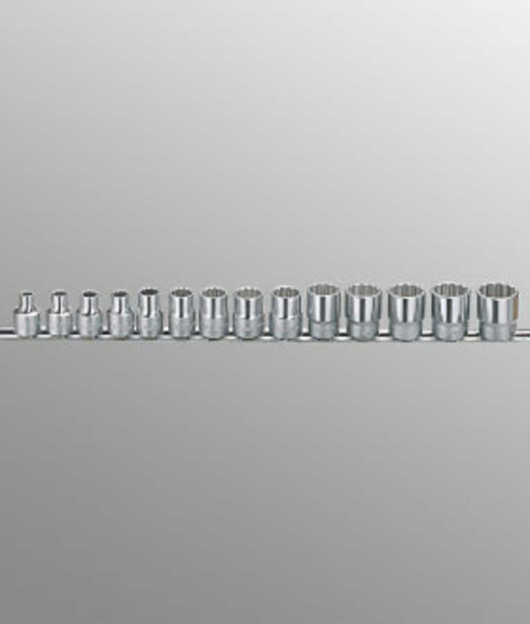 14 Pc 3/8" Drive SAE Hand Socket Set 12 Pt