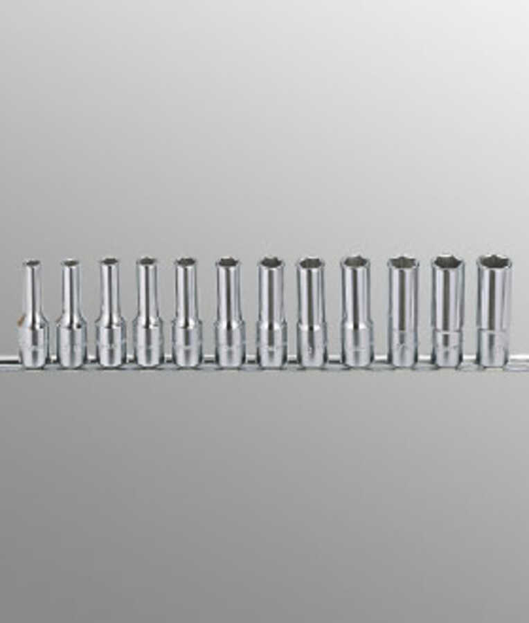 12 Pc 1/2" Drive SAE Deep Hand Socket Set