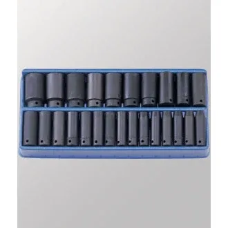 (image for) 25 Pc 1/2" Drive Metric Deep Impact Socket Set
