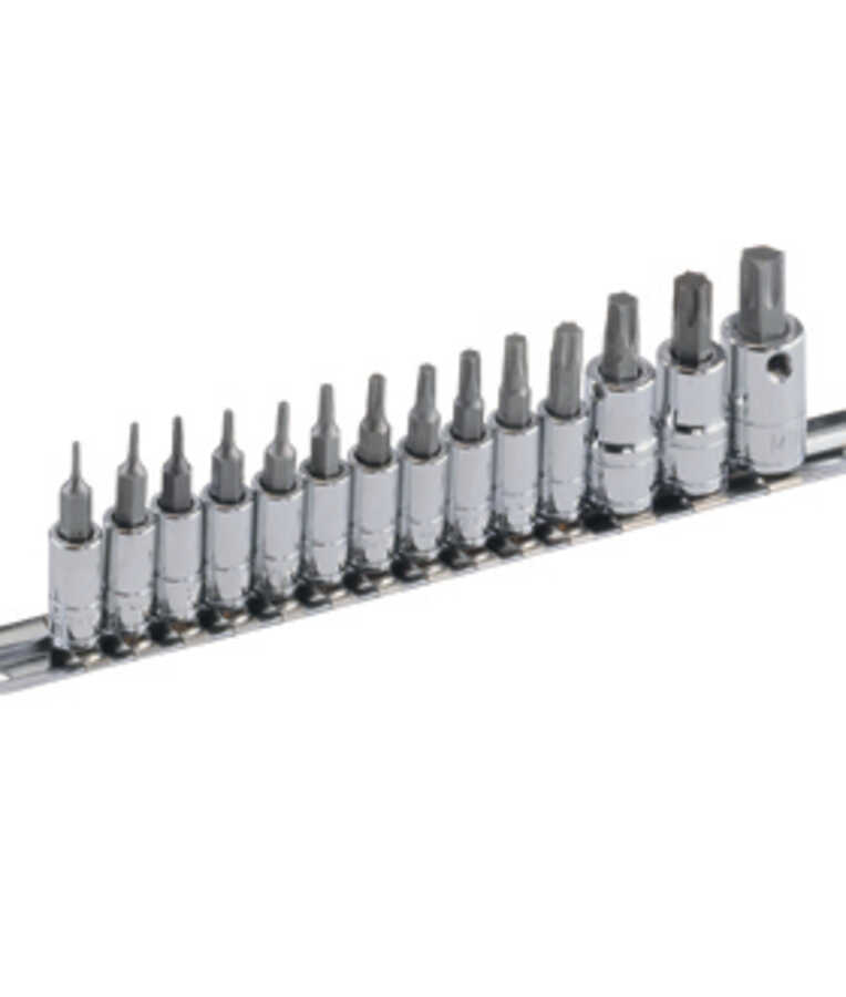 14 Pc 1/4 & 3/8" Drive Star Bit Socket Set