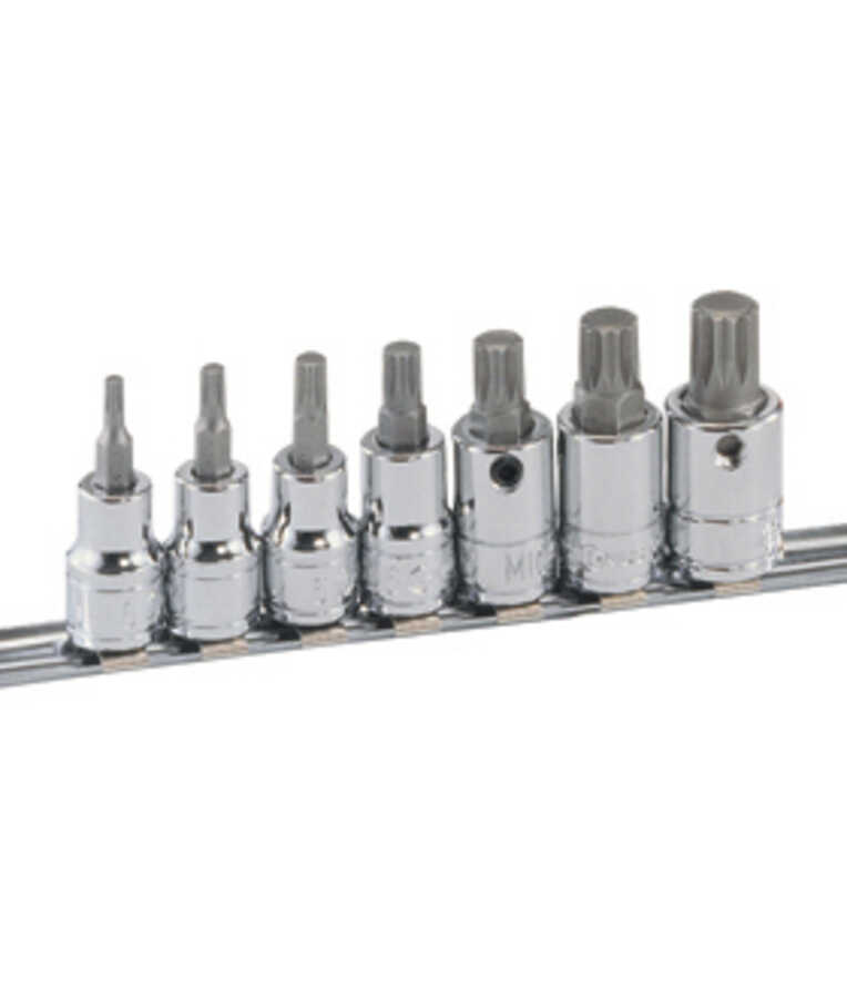 7 Pc 3/8" Drive Triple Square Bit Socket Set